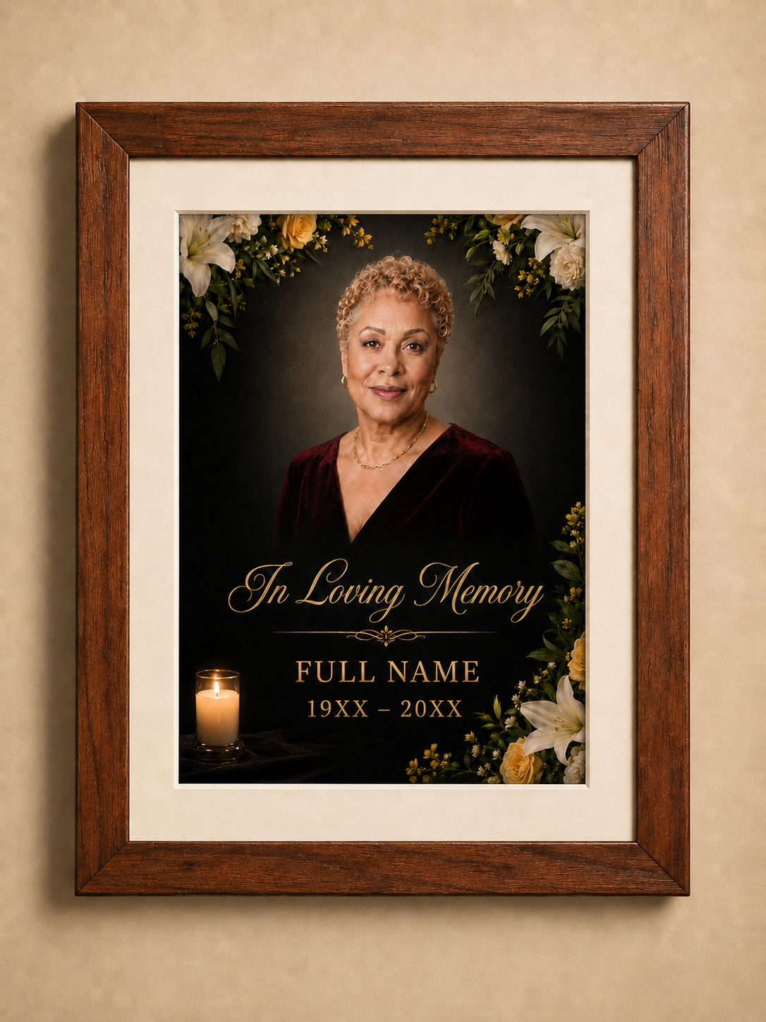 Memorial framing example