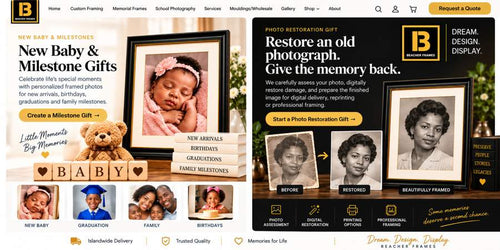 Beacher Frames baby and milestone photography presentation