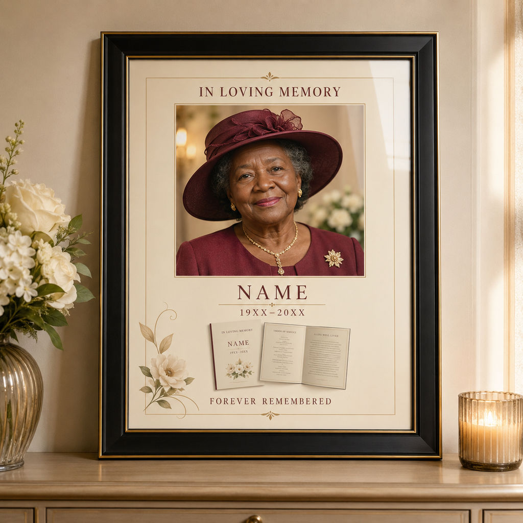 Beacher Frames 11 × 14 Personal Tribute memorial frame